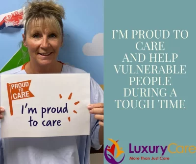 I'm proud to care and help vulnerable people during a tough time