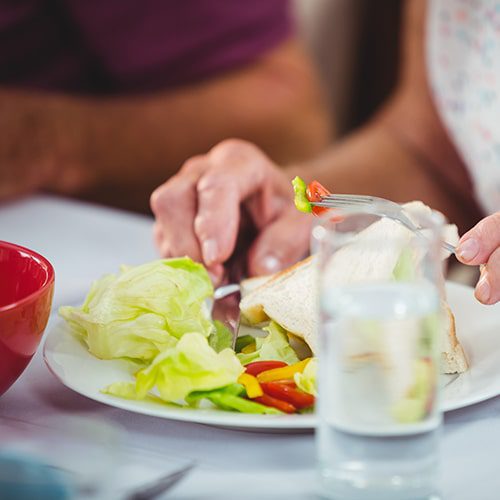 lunch at care home